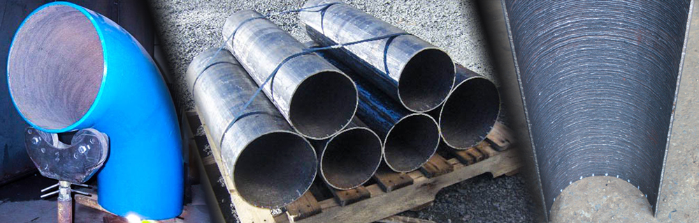 PIPE AND ELBOW WITH HARDFACING OVERLAY